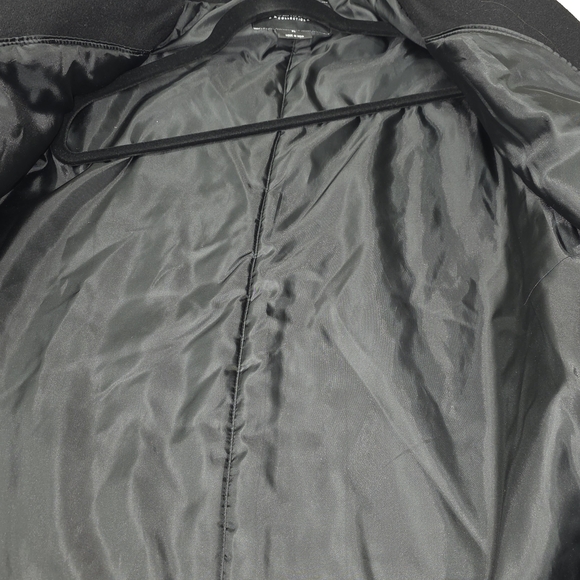 Classic Black Wool Blend Overcoat Aberdeen Collection XL Men's Insulated Casual - Picture 5 of 11